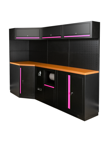 CONJUNTO DE MUEBLES MODULARES (22PCS) - ROSA