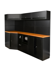 CONJUNTO DE MUEBLES MODULARES (22PCS) - NEGRO