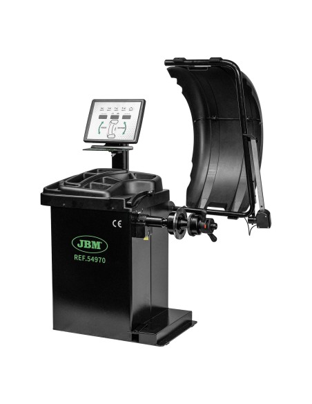 EQUILIBRADORA DE RUEDAS DIGITAL CON PEDAL DE FRENO Y LASER