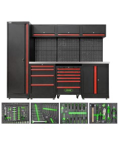 CONJUNTO DE MUEBLES MODULARES (18 PCS) - ROJO
