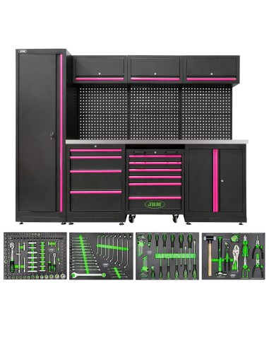 CONJUNTO DE MUEBLES MODULARES (18 PCS) - ROSA