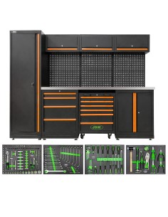 CONJUNTO DE MUEBLES MODULARES (18 PCS) - NARANJA