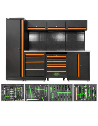 CONJUNTO DE MUEBLES MODULARES (18 PCS) - NARANJA