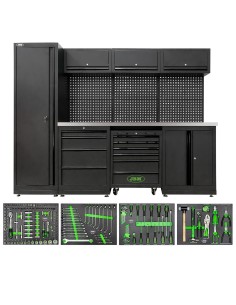 CONJUNTO DE MUEBLES MODULARES (18 PCS) - NEGRO