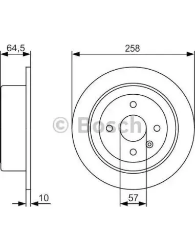 Disco de freno Bosch 0986479S75