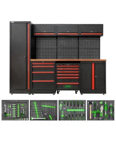 CONJUNTO DE MUEBLES MODULARES (18 PCS) - ROJO