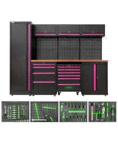 CONJUNTO DE MUEBLES MODULARES (18 PCS) - ROSA