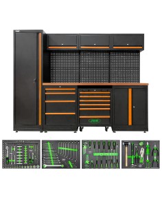 CONJUNTO DE MUEBLES MODULARES (18 PCS) - NARANJA