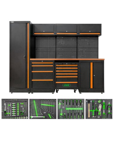 CONJUNTO DE MUEBLES MODULARES (18 PCS) - NARANJA