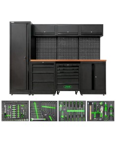 CONJUNTO DE MUEBLES MODULARES (18 PCS) - NEGRO