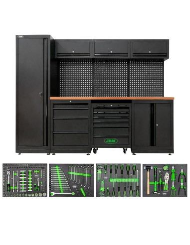 CONJUNTO DE MUEBLES MODULARES (18 PCS) - NEGRO