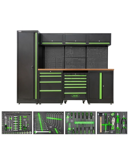 CONJUNTO DE MUEBLES MODULARES (18 PCS) + SET DE 4 MÓDULOS EVA CARBONO