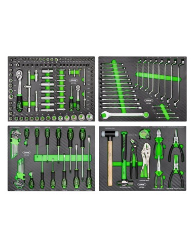 CONJUNTO DE MUEBLES MODULARES (18 PCS) + SET DE 4 MÓDULOS EVA CARBONO