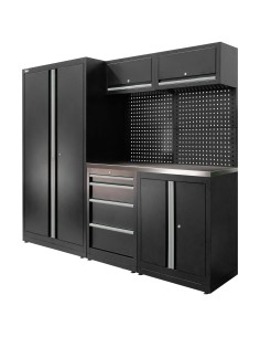 CONJUNTO DE MUEBLES MODULARES (13PCS) - SET CON ARMARIO DE DOS PUERTAS (REF.18105) - PLATA