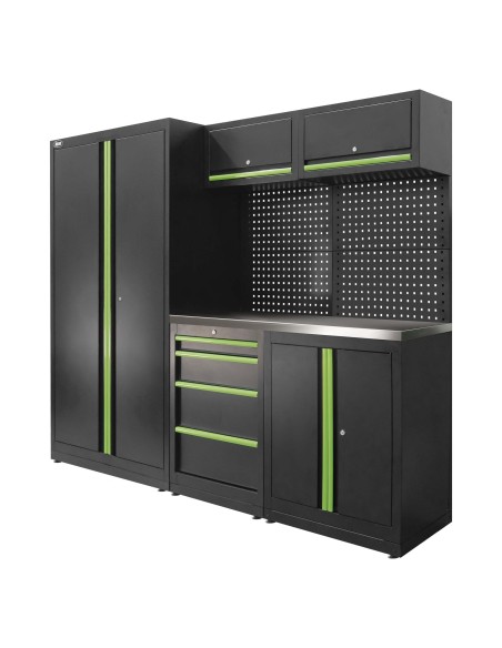 CONJUNTO DE MUEBLES MODULARES (13PCS) - SET CON ARMARIO DE DOS PUERTAS (REF.18105)