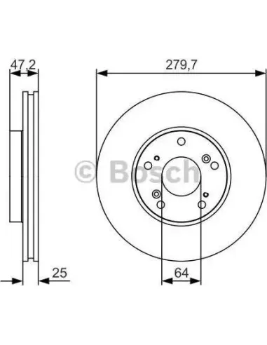 Disco de freno Bosch 0986479S82