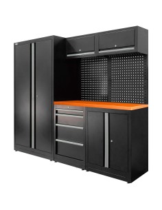 CONJUNTO DE MUEBLES MODULARES (13PCS) - SET CON ARMARIO DE DOS PUERTAS (REF.18105) - PLATA