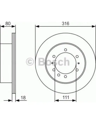 Disco de freno Bosch 0986479S87