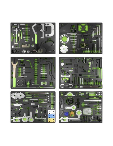 CARRO DE HERRAMIENTAS ESPECIAL KIT DE CALADO 7 CAJONES VERDE