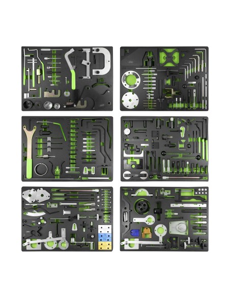 CARRO DE HERRAMIENTAS ESPECIAL KIT DE CALADO 7 CAJONES VERDE