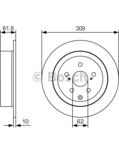 Disco de freno Bosch 0986479T04