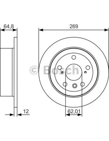 Disco de freno Bosch 0986479T13