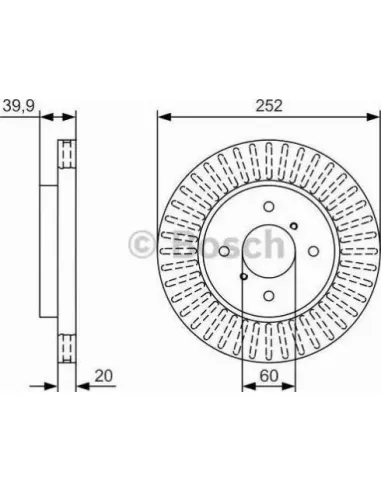 Disco de freno Bosch 0986479T19