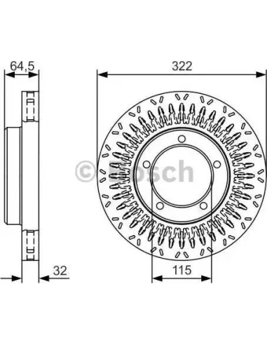 Disco de freno Bosch 0986479T27