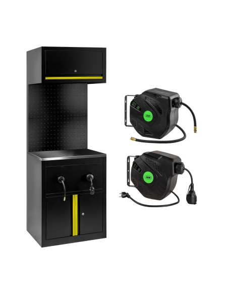 CONJUNTO DE MUEBLES MODULARES (9 PCS) - EXTENSIÓN DE ARMARIO PARA CARRETES (REF.18403) - AMARILLO
