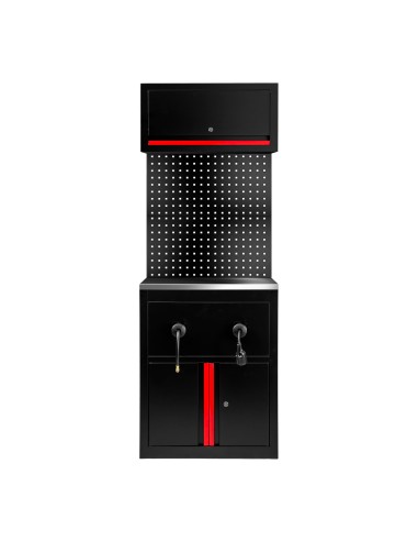 CONJUNTO DE MUEBLES MODULARES (9 PCS) - EXTENSIÓN DE ARMARIO PARA CARRETES (REF.18403) - ROJO