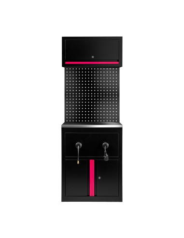 CONJUNTO DE MUEBLES MODULARES (9 PCS) - EXTENSIÓN DE ARMARIO PARA CARRETES (REF.18403) - ROSA