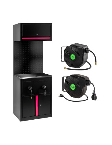 CONJUNTO DE MUEBLES MODULARES (9 PCS) - EXTENSIÓN DE ARMARIO PARA CARRETES (REF.18403) - ROSA