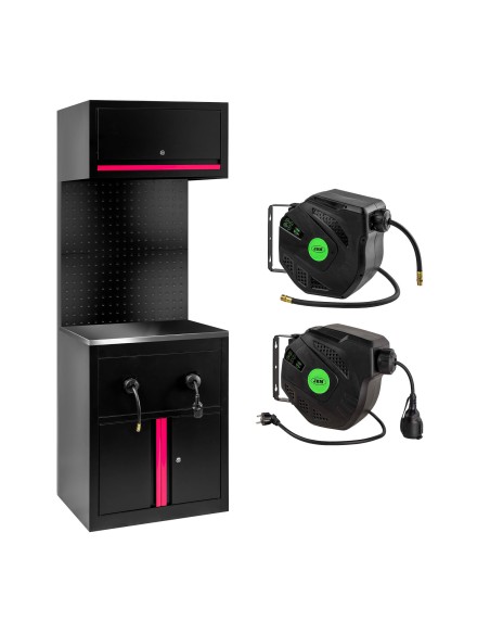 CONJUNTO DE MUEBLES MODULARES (9 PCS) - EXTENSIÓN DE ARMARIO PARA CARRETES (REF.18403) - ROSA