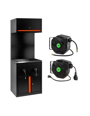 CONJUNTO DE MUEBLES MODULARES (9 PCS) - EXTENSIÓN DE ARMARIO PARA CARRETES (REF.18403) - NARANJA