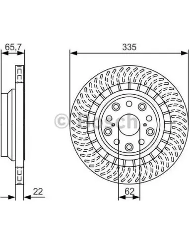 Disco de freno Bosch 0986479T34