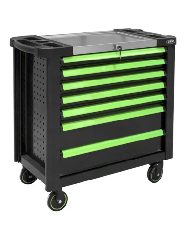 CARRO DE HERRAMIENTAS XL CON 7 CAJONES VACÍO - VERDE - VACÍO