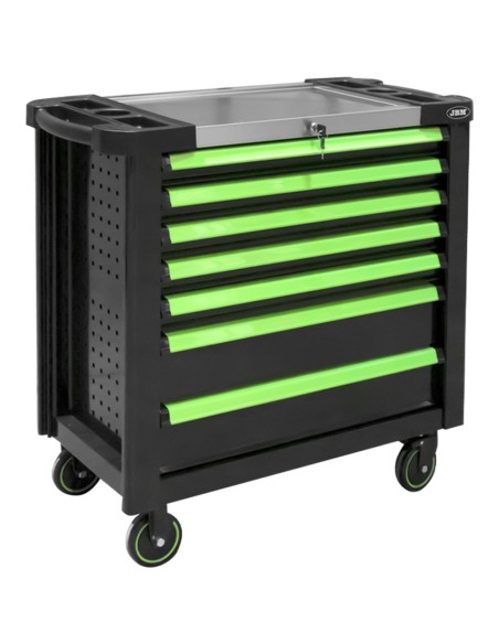 CARRO DE HERRAMIENTAS XL CON 7 CAJONES VACÍO - VERDE - VACÍO