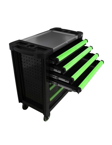 CARRO DE HERRAMIENTAS XL CON 7 CAJONES VACÍO - VERDE - VACÍO