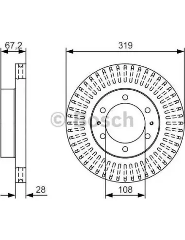 Disco de freno Bosch 0986479T36