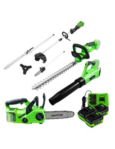 MOTOSIERRA + SOPLADOR + CORTASETOS + DESBROZADORA + 60013 (X3) + 60017
