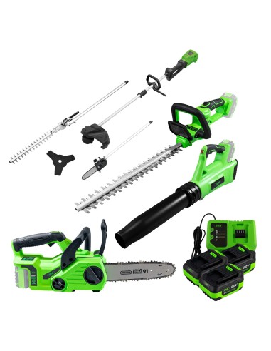 MOTOSIERRA + SOPLADOR + CORTASETOS + DESBROZADORA + 60013 (X3) + 60017