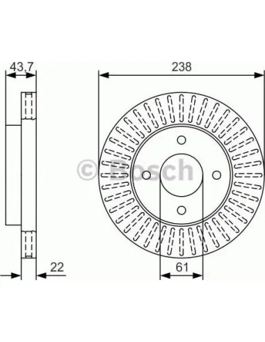 Disco de freno Bosch 0986479T42