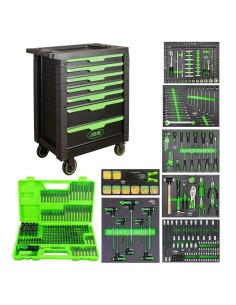 53904 CARRO DE HERRAMIENTAS DE 7 CAJONES EQUIPADO CON MÁS DE 493 PIEZAS