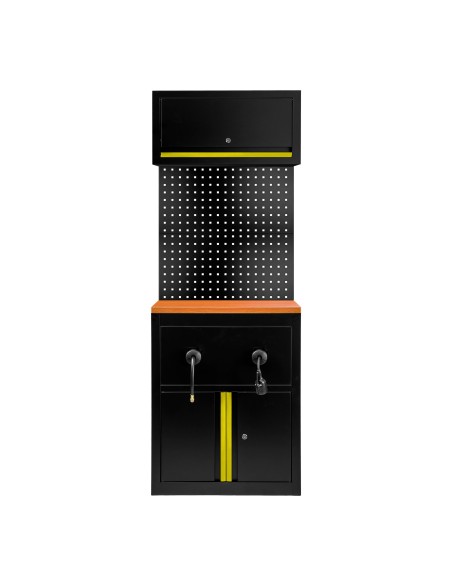 CONJUNTO DE MUEBLES MODULARES (9 PCS) - EXTENSIÓN DE ARMARIO PARA CARRETES (REF.18403) - AMARILLO