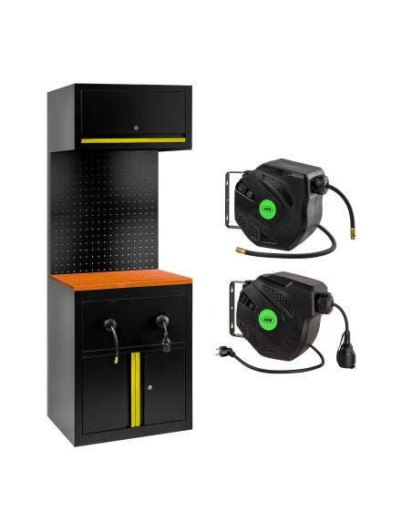 CONJUNTO DE MUEBLES MODULARES (9 PCS) - EXTENSIÓN DE ARMARIO PARA CARRETES (REF.18403) - AMARILLO