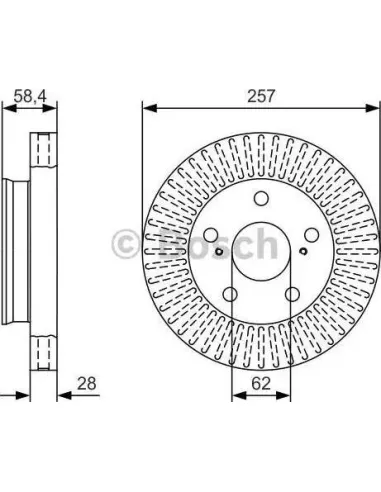 Disco de freno Bosch 0986479T43