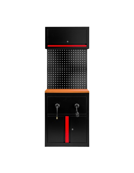 CONJUNTO DE MUEBLES MODULARES (9 PCS) - EXTENSIÓN DE ARMARIO PARA CARRETES (REF.18403) - ROJO