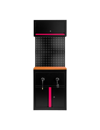 CONJUNTO DE MUEBLES MODULARES (9 PCS) - EXTENSIÓN DE ARMARIO PARA CARRETES (REF.18403) - ROSA