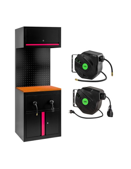 CONJUNTO DE MUEBLES MODULARES (9 PCS) - EXTENSIÓN DE ARMARIO PARA CARRETES (REF.18403) - ROSA