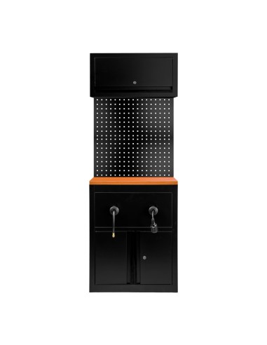CONJUNTO DE MUEBLES MODULARES (9 PCS) - EXTENSIÓN DE ARMARIO PARA CARRETES (REF.18403) - NEGRO